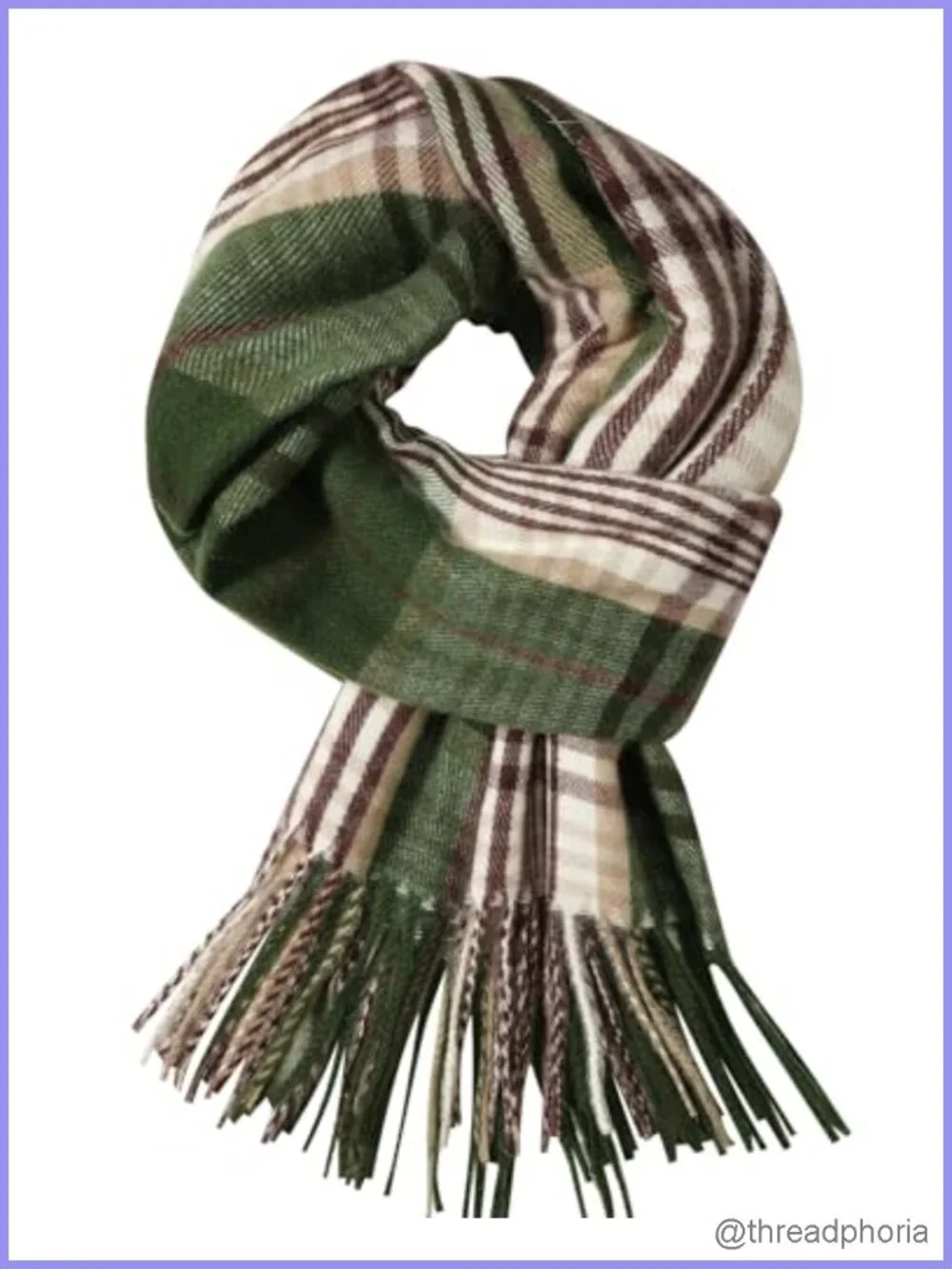 Cozy Plaid Winter Scarf for Women, Soft Acrylic Wrap Shawl Blanket